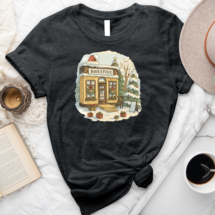 christmas bookstore unisex tee
