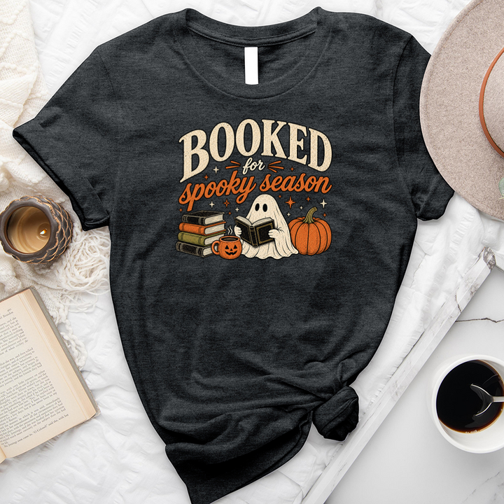 booked for spooky season unisex tee