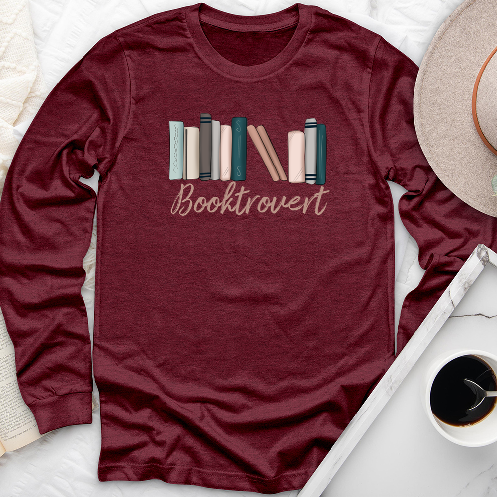 booktrovert color long sleeve unisex tee