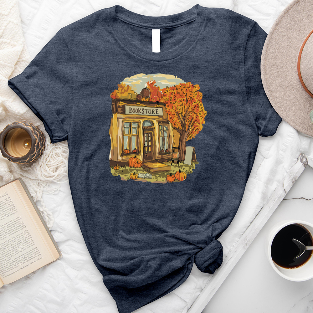 autumn bookstore unisex tee