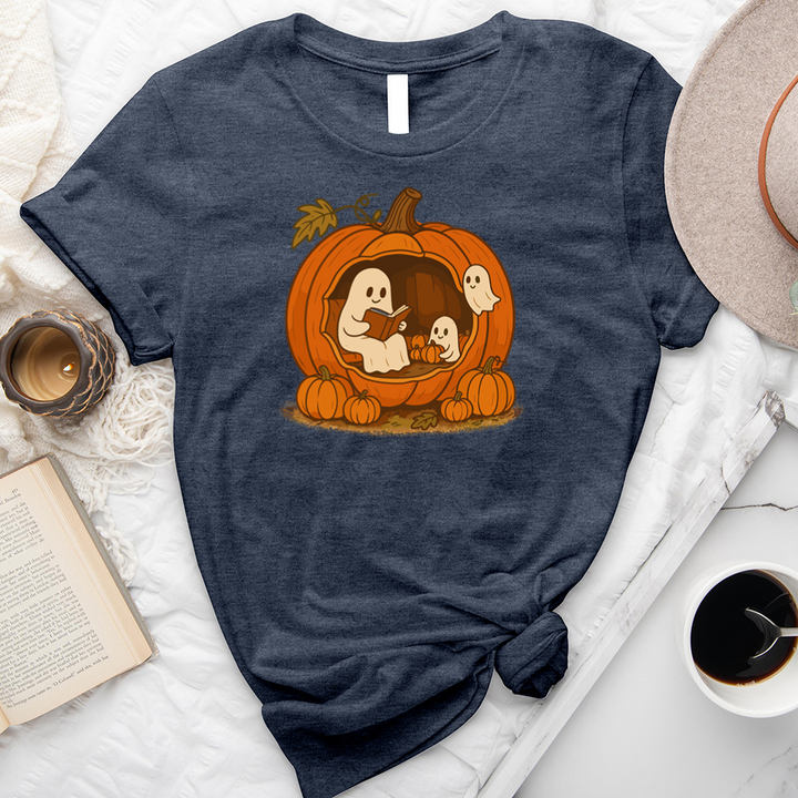 pumpkin reading nook unisex tee