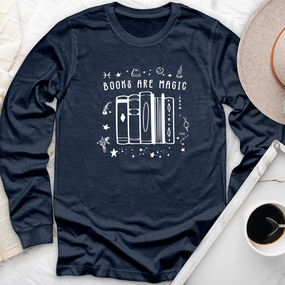 books are magic full long sleeve unisex tee