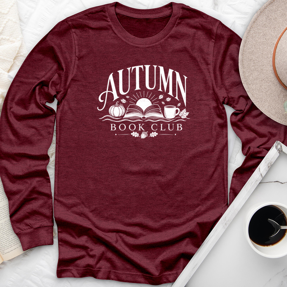 autumn book club long sleeve unisex tee