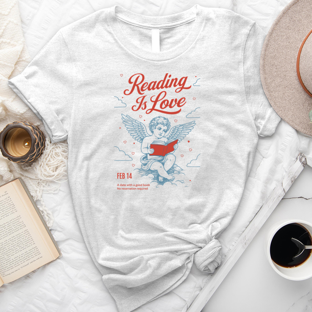 reading is love unisex tee