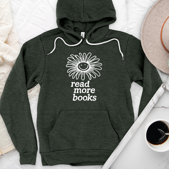 read more books flower premium hoodie sweatshirt
