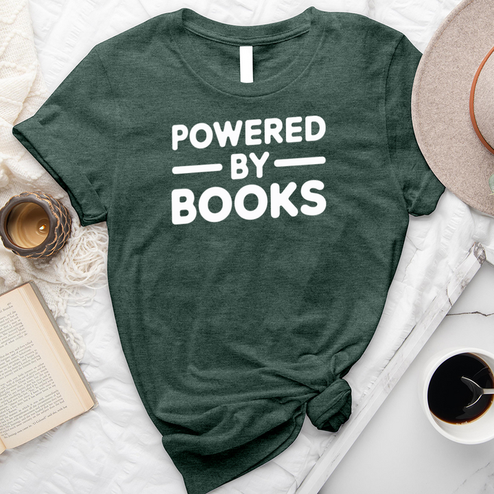 powered by books unisex tee
