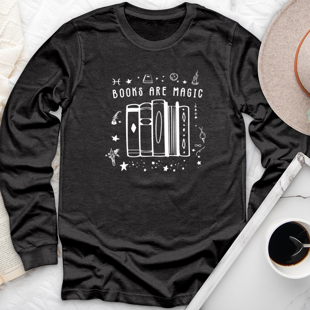 books are magic full long sleeve unisex tee