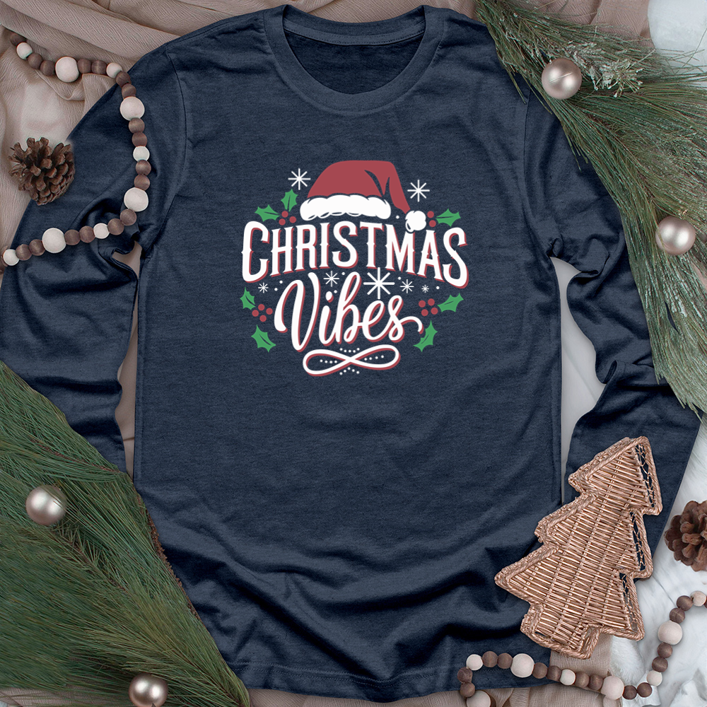 xmas vibes long sleeve unisex tee
