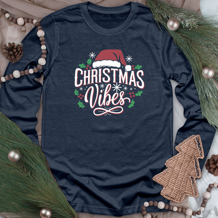 xmas vibes long sleeve unisex tee