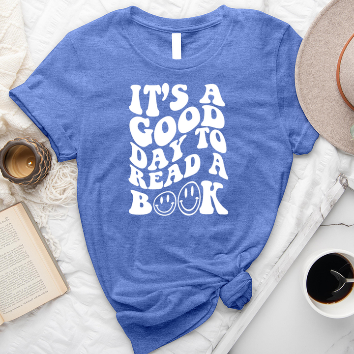 good day to read a book unisex tee