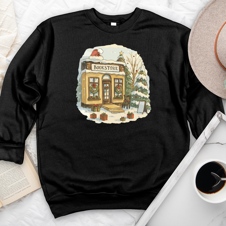 christmas bookstore premium crewneck sweatshirt