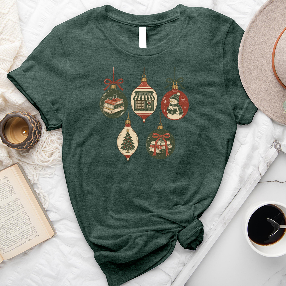 five christmas ornaments unisex tee