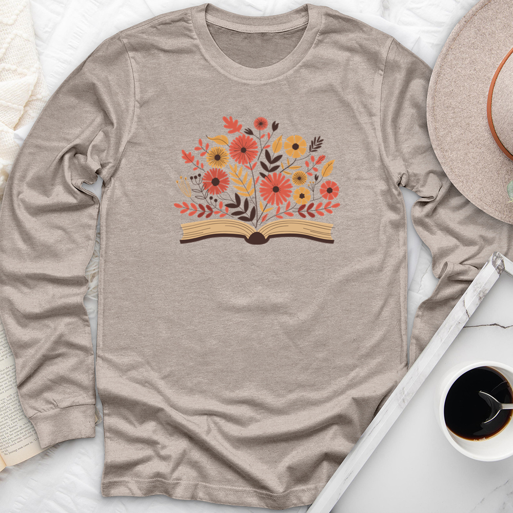 autumn florals long sleeve unisex tee
