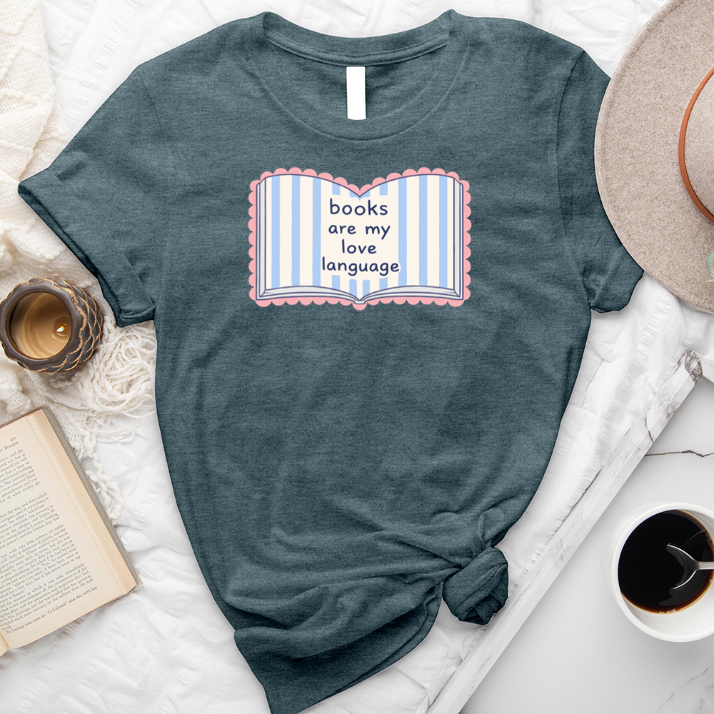 retro books are my love language unisex tee