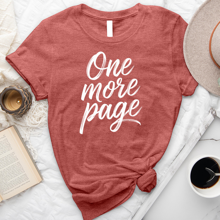 one more page text unisex tee