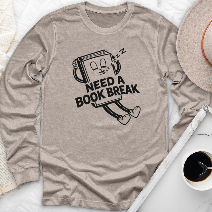 need a book break long sleeve unisex tee