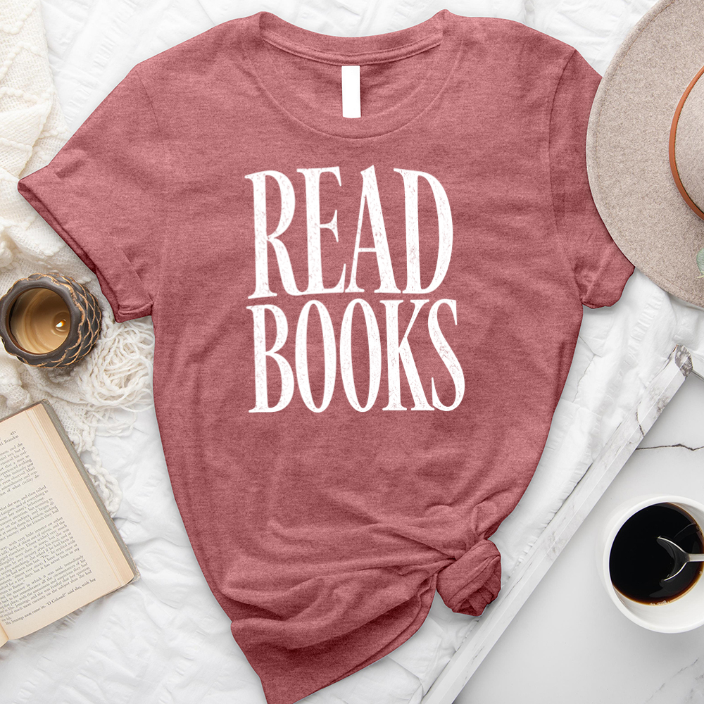 white read books unisex tee