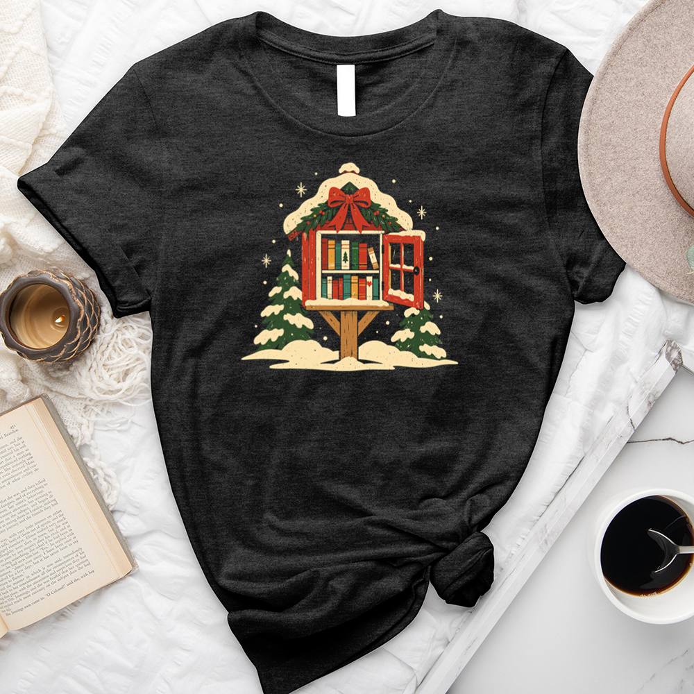 holiday little library unisex tee