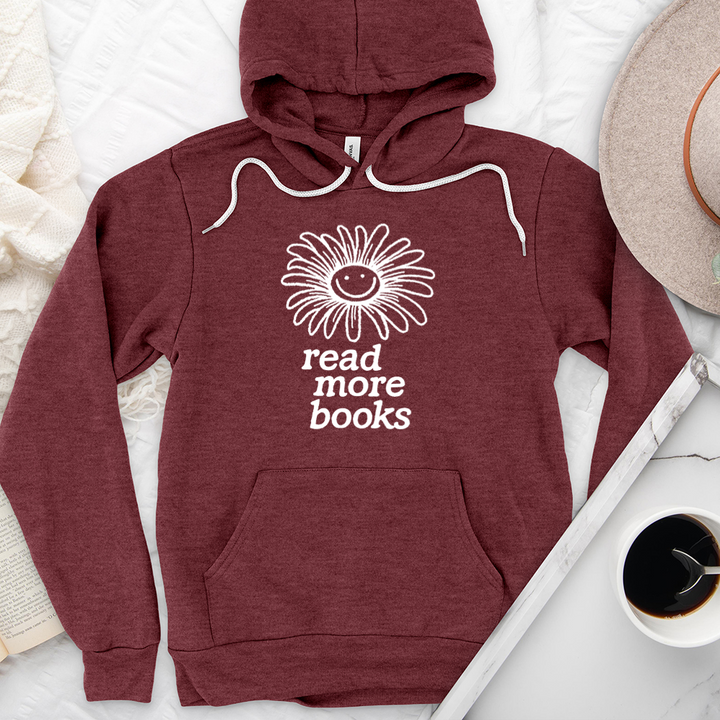 read more books flower premium hoodie sweatshirt