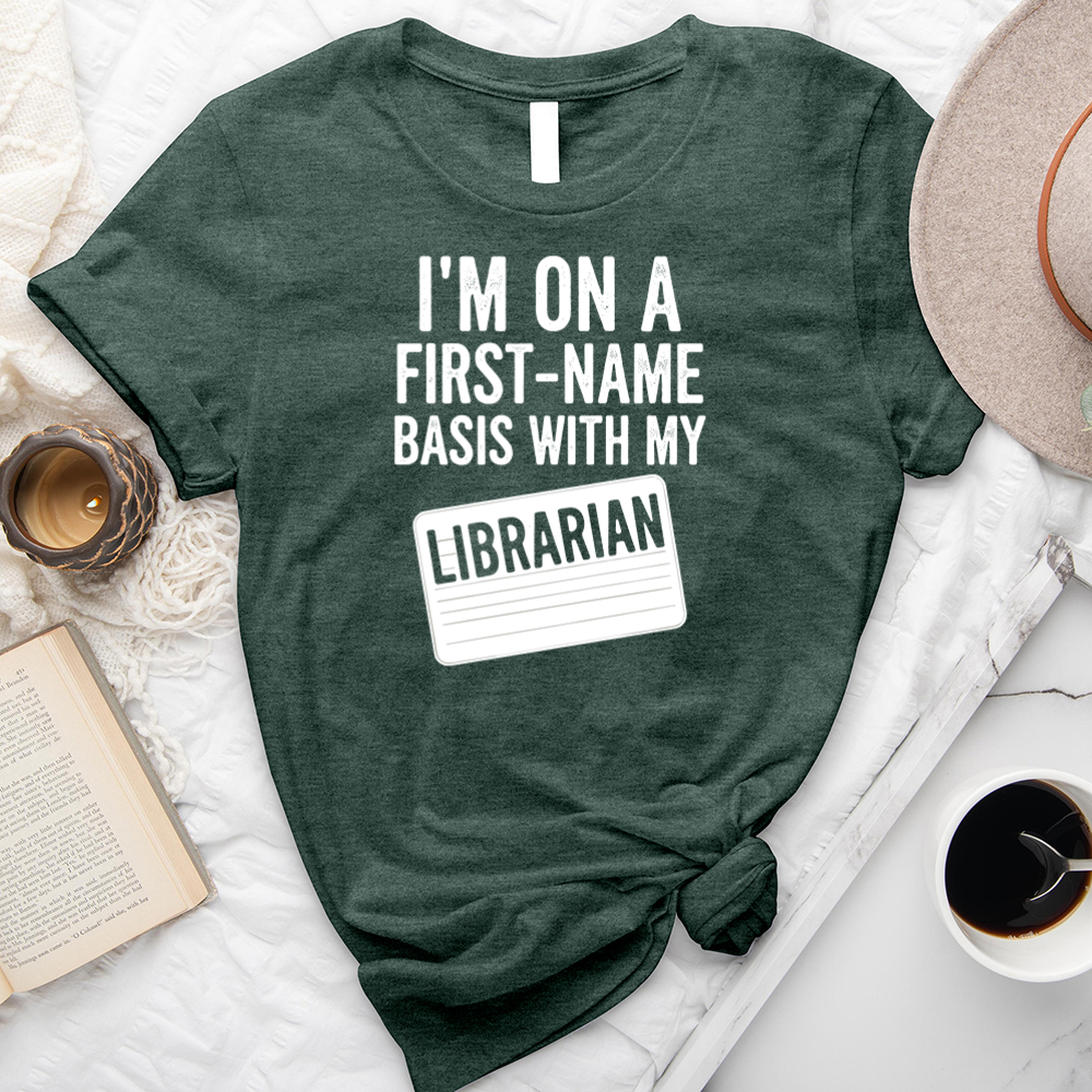 first name librarian unisex tee