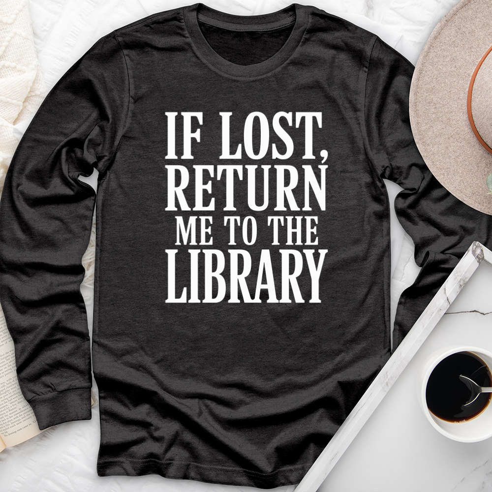 return to the library long sleeve unisex tee