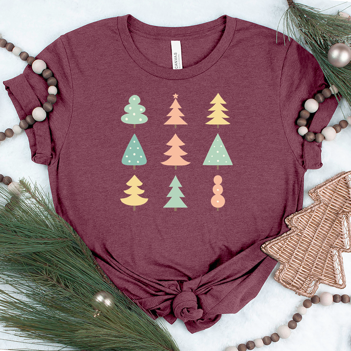 groovy christmas trees unisex tee