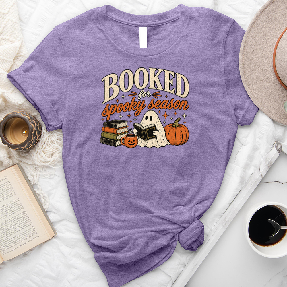 booked for spooky season unisex tee
