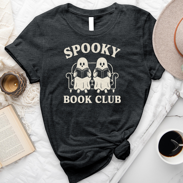 spooky book club light unisex tee