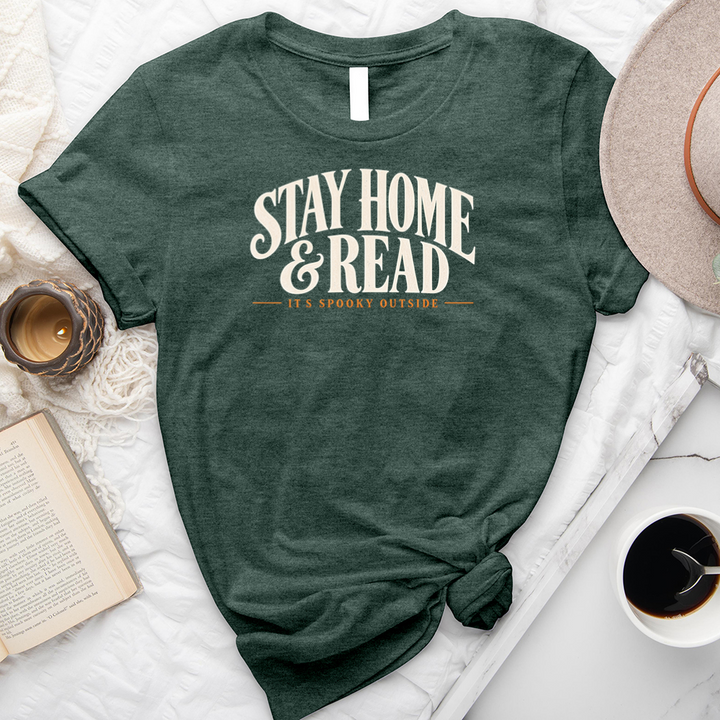 stay home and read unisex tee