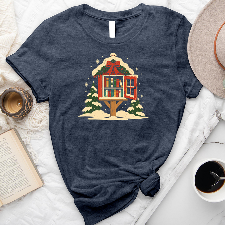 holiday little library unisex tee