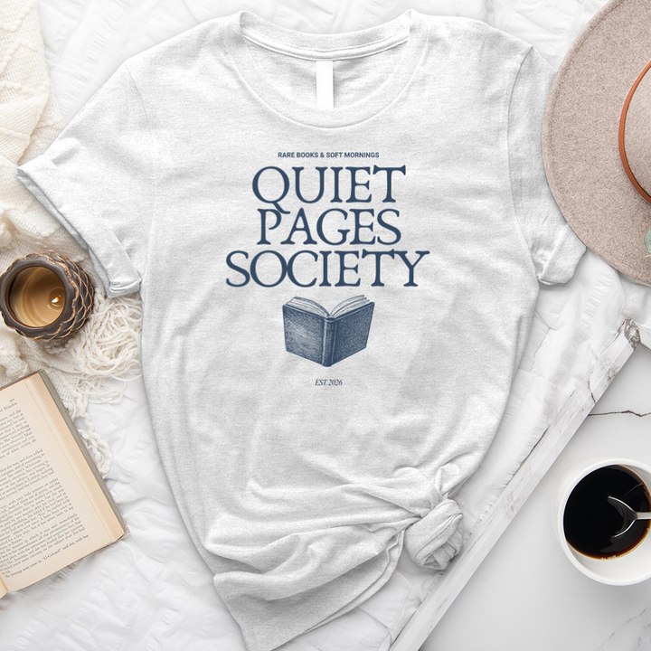 quiet pages society unisex tee