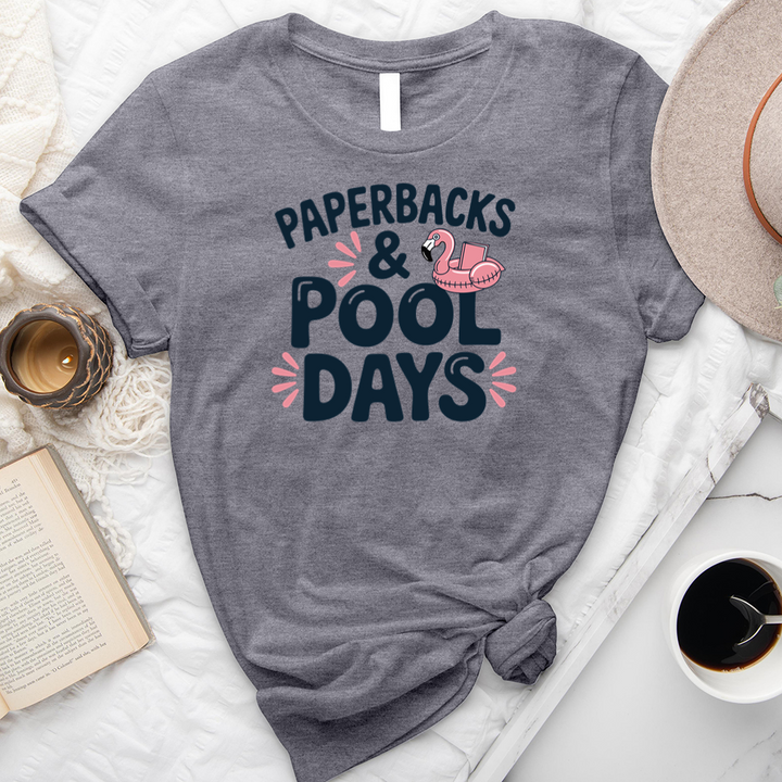 paperbacks and pool days unisex tee