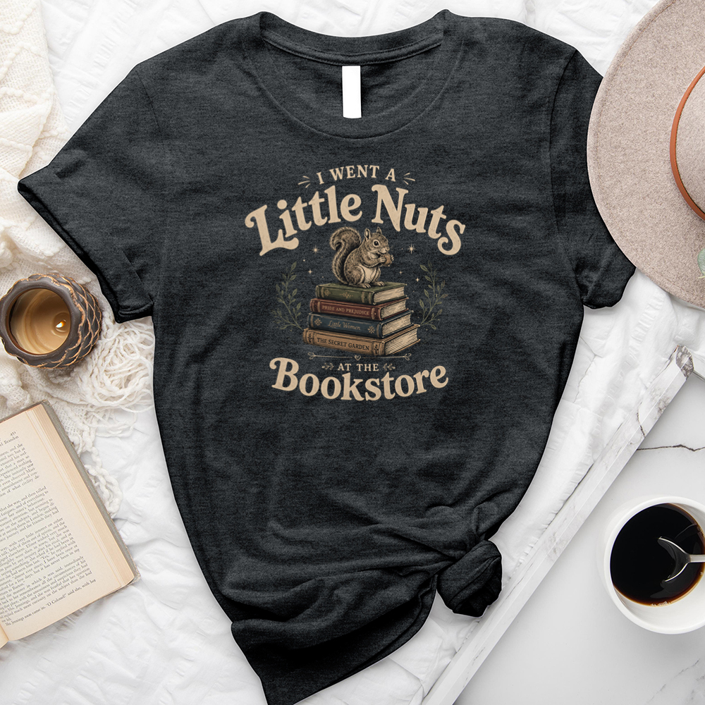nuts at the bookstore unisex tee