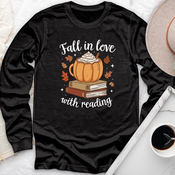 fall in love with reading mug long sleeve unisex tee