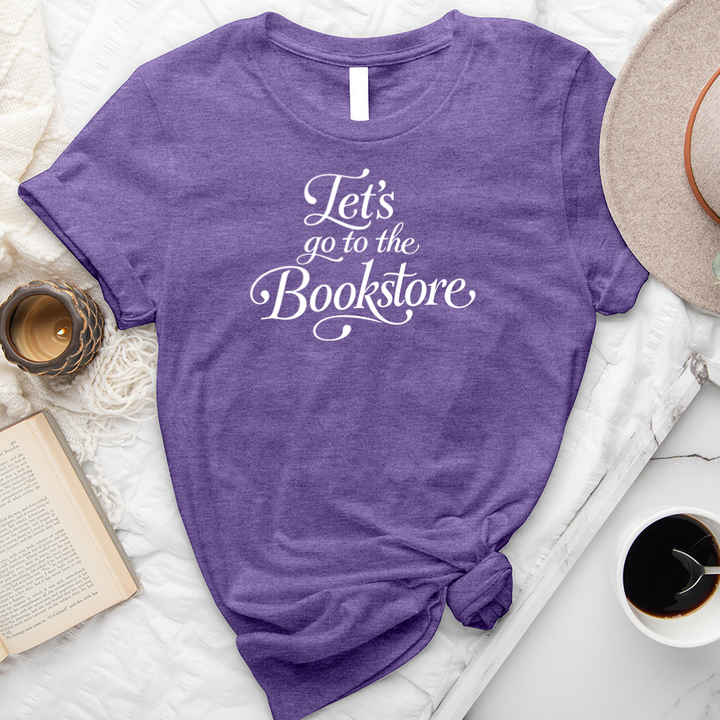 let's go to the bookstore unisex tee