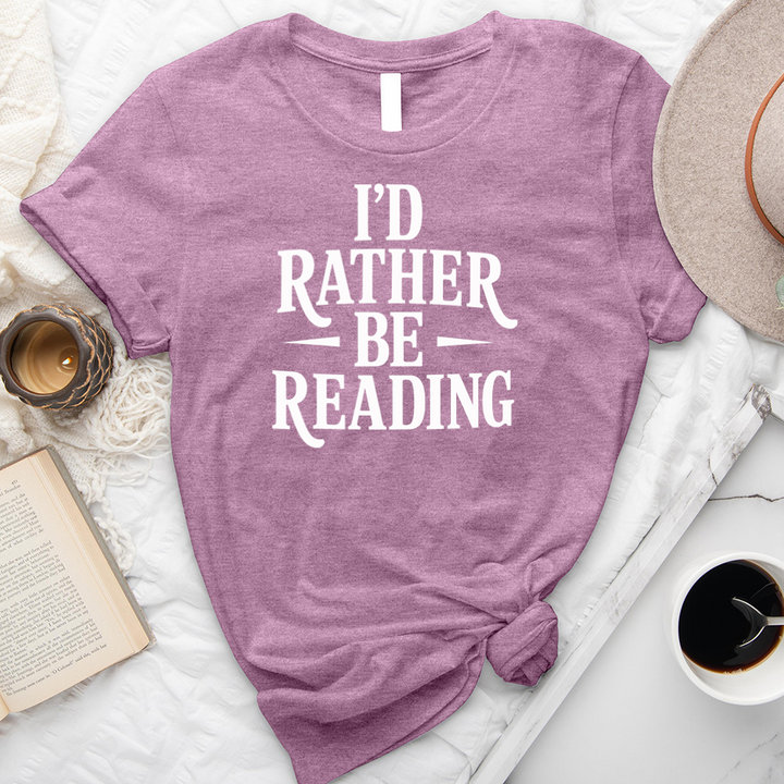 rather be reading text unisex tee