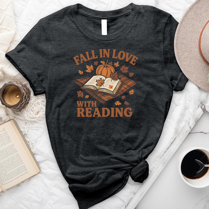 fall in love with reading picnic unisex tee