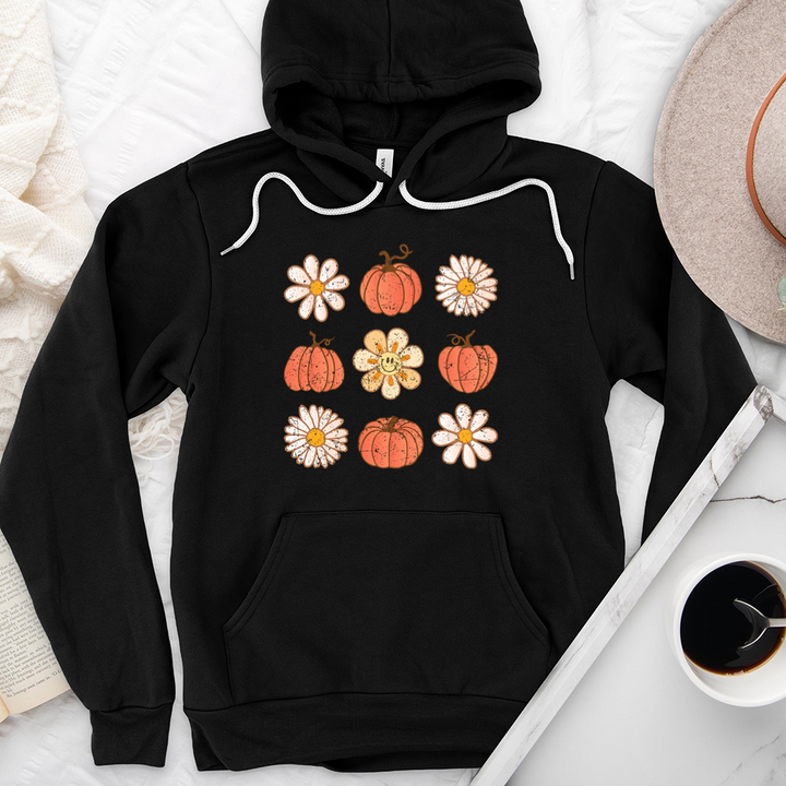 flower pumpkins premium hoodie sweatshirt