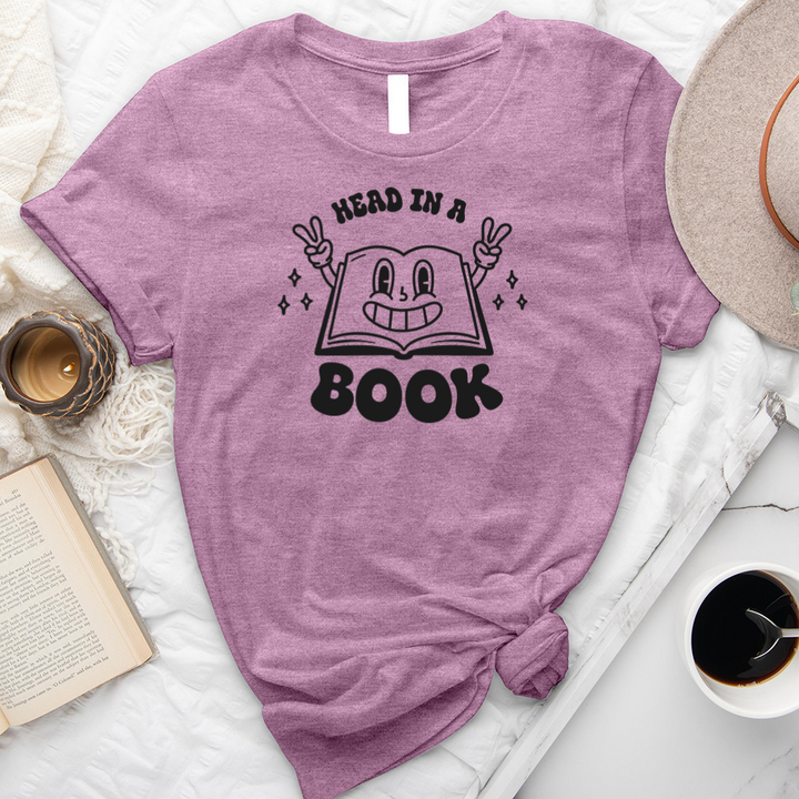 head in a book unisex tee