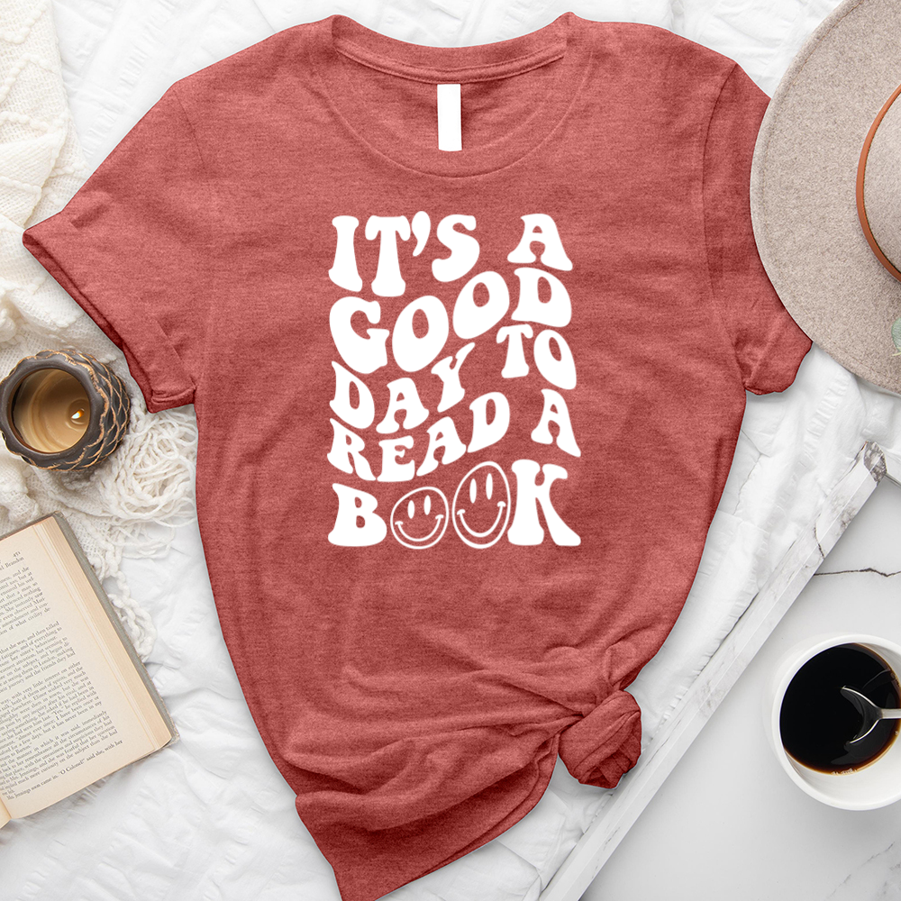 good day to read a book unisex tee