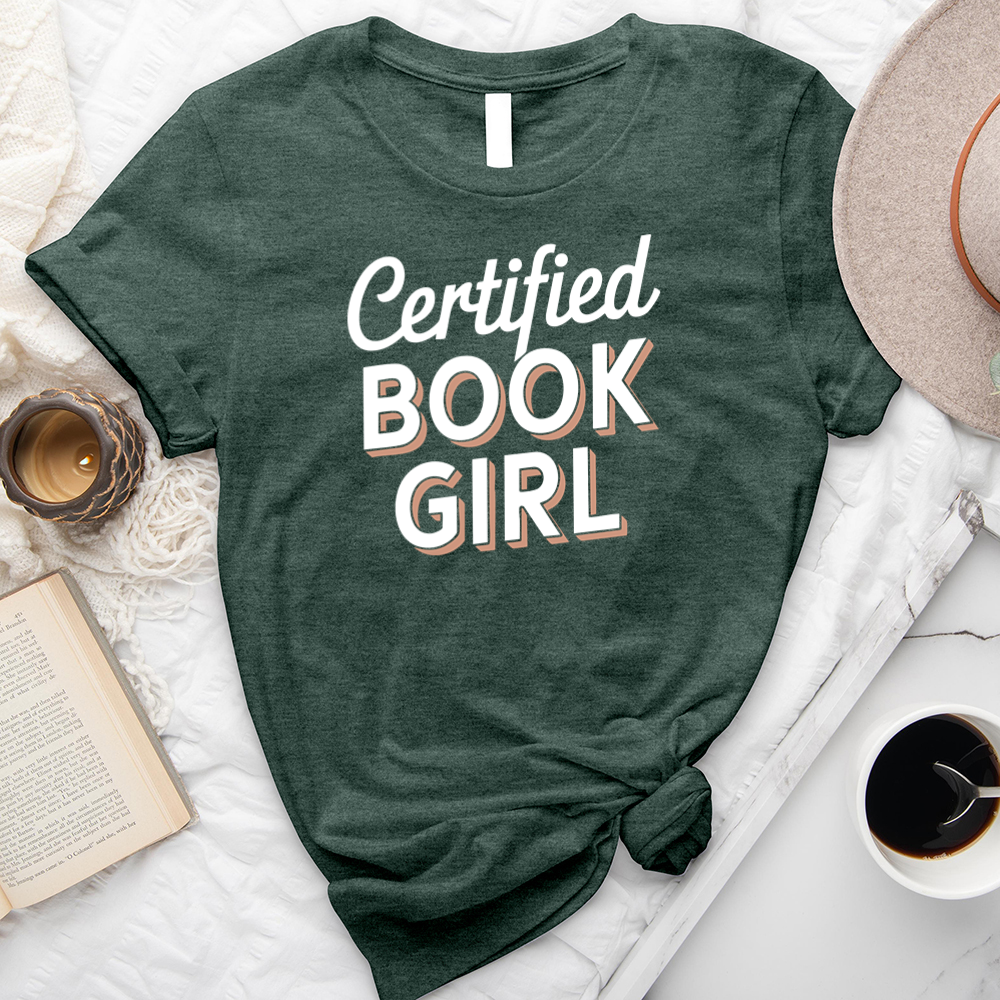 certified book girl unisex tee