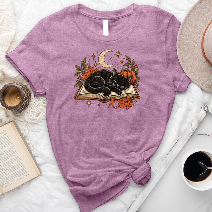 sleeping black cat unisex tee