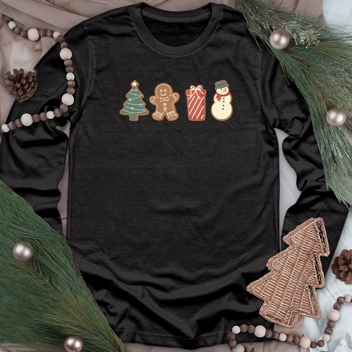 christmas cookies long sleeve unisex tee