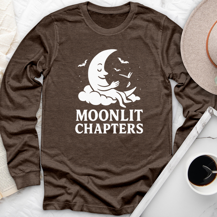 moonlit chapters long sleeve unisex tee