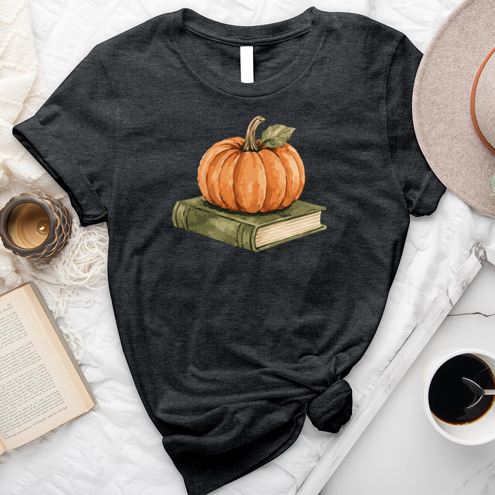 watercolor pumpkin book unisex tee