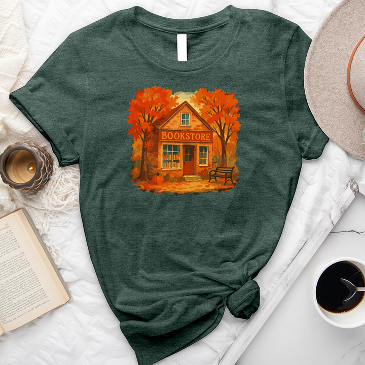 autumn bookstore unisex tee