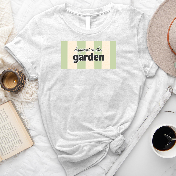 happiest in the garden retro unisex tee
