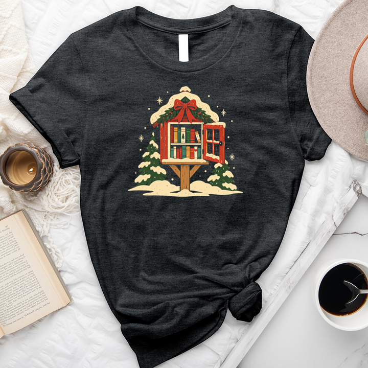holiday little library unisex tee