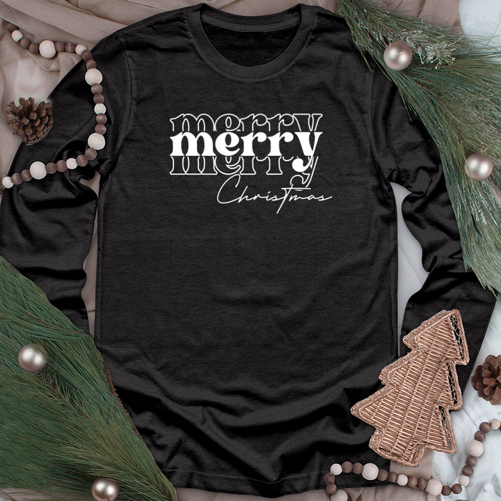 merry merry christmas long sleeve unisex tee