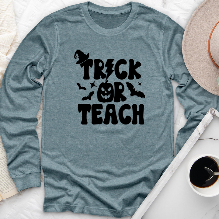 trick or teach long sleeve unisex tee